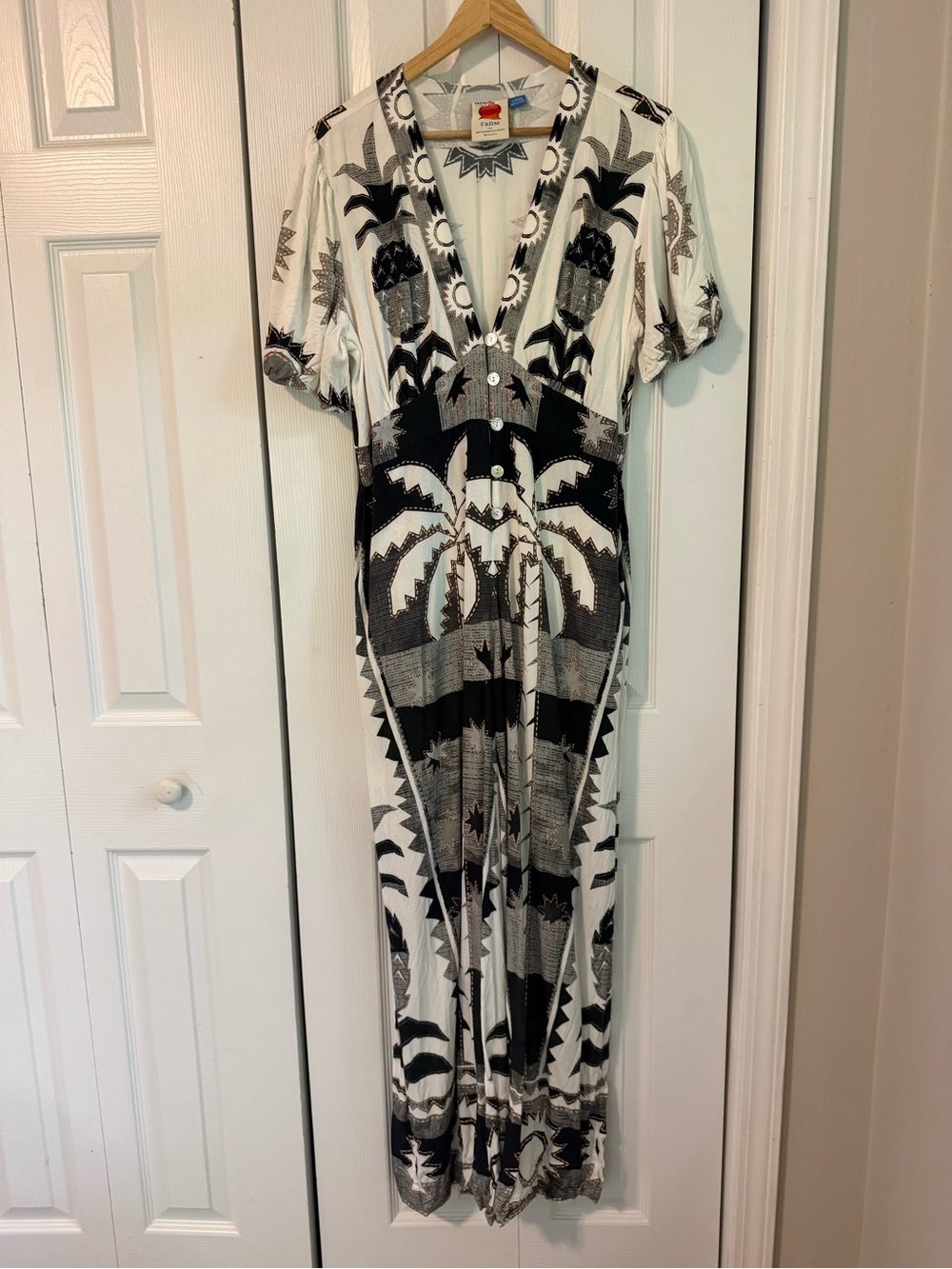 Farm Rio Puff Sleeve Jumpsuit - Picture 4 of 7